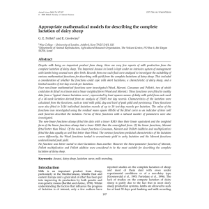 Appropriate mathematical models for describing the complete lactation of dairy sheep