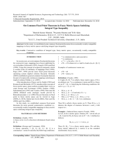 Research Journal of Applied Sciences, Engineering and Technology 2(8): 727-733,... ISSN: 2040-7467 © M axwell Scientific Organization, 2010