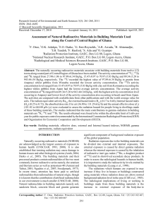 Research Journal of Environmental and Earth Sciences 3(3): 261-268, 2011