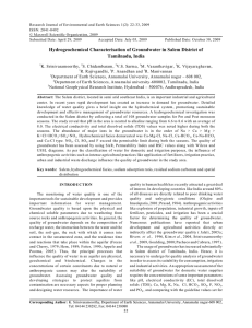 Research Journal of Environmental and Earth Sciences 1(2): 22-33, 2009