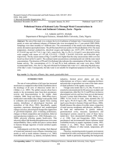 Research Journal of Environmental and Earth Sciences 4(4): 424-427, 2012