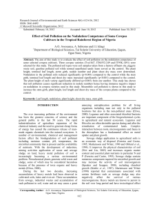 Research Journal of Environmental and Earth Sciences 4(6): 612-616, 2012