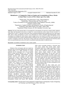 Research Journal of Environmental and Earth Sciences 4(12): 1060-1070, 2012