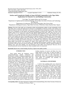 Research Journal of Environmental and Earth Sciences 6(2): 78-84, 2014