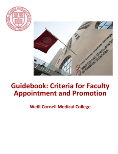 Guidebook: Criteria for Faculty  Appointment and Promotion   