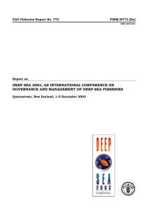 DEEP SEA 2003, AN INTERNATIONAL CONFERENCE ON FIRM/R772 (En)