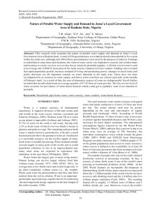 Research Journal of Environmental and Earth Sciences 1(1): 16-21, 2009