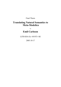Translating Natural Semantics to Meta-Modelica Emil Carlsson Final Thesis