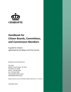 Handbook for Citizen Boards, Committees, and Commission Members