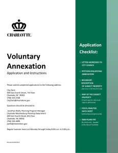 Voluntary Annexation Application Checklist: