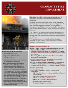 CHARLOTTE FIRE DEPARTMENT Careers in Firefighting