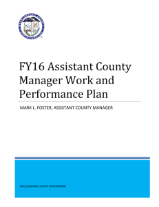 FY16 Assistant County Manager Work and Performance Plan