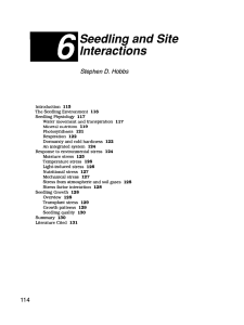 6 Interactions Seedling and Site Stephen D. Hobbs