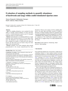 Evaluation of sampling methods to quantify abundance