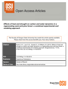 Effects of heat and drought on carbon and water dynamics... regenerating semi-arid pine forest: a combined experimental and
