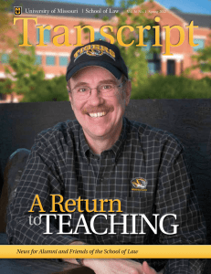 TEACHING A Return  University of Missouri  | School of Law