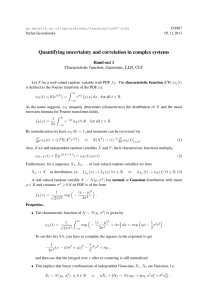 Quantifying uncertainty and correlation in complex systems Hand-out 1