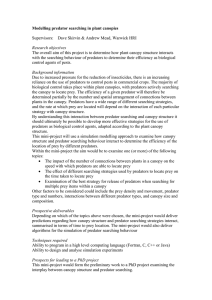 Modelling predator searching in plant canopies