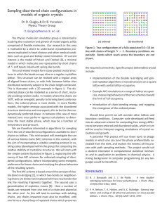 Sampling disordered chain configurations in models of organic crystals Physics Theory Group