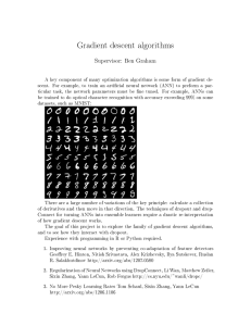 Gradient descent algorithms Supervisor: Ben Graham