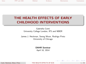 THE HEALTH EFFECTS OF EARLY CHILDHOOD INTERVENTIONS