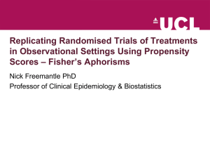 Replicating Randomised Trials of Treatments in Observational Settings Using Propensity