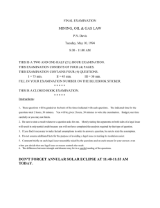 MINING, OIL &amp; GAS LAW