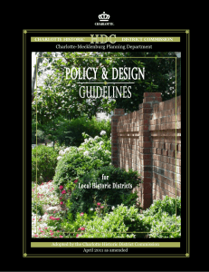 Policy &amp; Design Guidelines HDC for