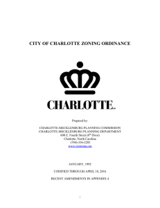 CITY OF CHARLOTTE ZONING ORDINANCE