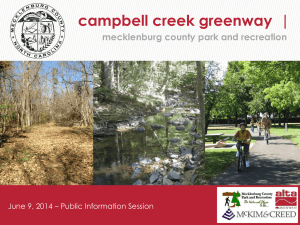 campbell creek greenway  | mecklenburg county park and recreation