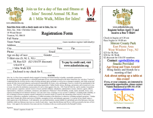 Miles for Isles! Isles’ Second Annual 5K Run &amp; 1 Mile Walk,