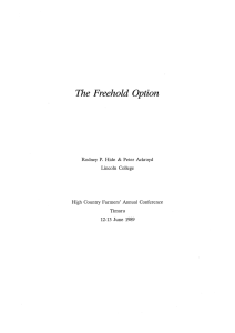 The  Freehold  Option