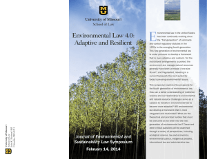 E Environmental Law 4.0: Adaptive and Resilient