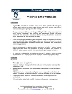 Violence in the Workplace Business Prevention Tips  Employees