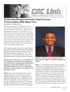 Community Dialogue and Action Spell Success: A Conversation With Mayor Foxx