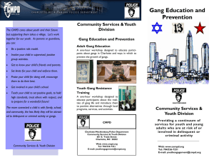 Gang Education and Prevention Community Services &amp; Youth Division