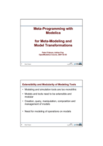 Meta - Programming with Modelica