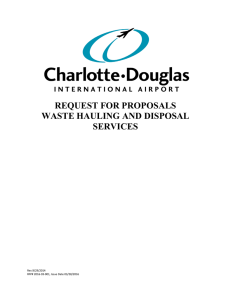 REQUEST FOR PROPOSALS WASTE HAULING AND DISPOSAL SERVICES