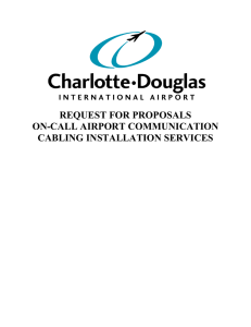 REQUEST FOR PROPOSALS ON-CALL AIRPORT COMMUNICATION CABLING INSTALLATION SERVICES