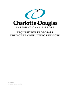 REQUEST FOR PROPOSALS DBE/ACDBE CONSULTING SERVICES  Rev.9/29/2014