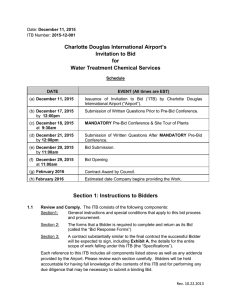 Charlotte Douglas International Airport’s Invitation to Bid for