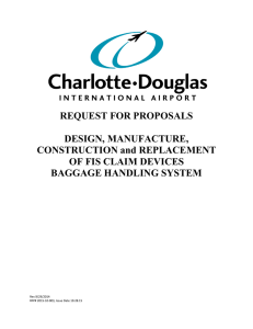 REQUEST FOR PROPOSALS DESIGN, MANUFACTURE, CONSTRUCTION and REPLACEMENT OF FIS CLAIM DEVICES