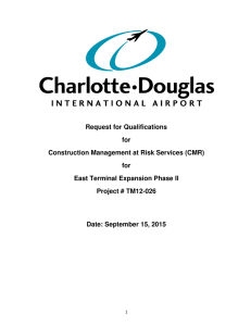 Request for Qualifications for Construction Management at Risk Services (CMR)