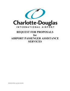 REQUEST FOR PROPOSALS for AIRPORT PASSENGER ASSISTANCE SERVICES