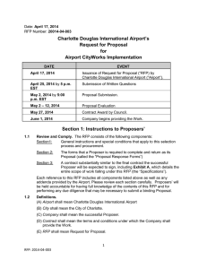 Charlotte Douglas International Airport’s Request for Proposal for