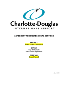 AGREEMENT FOR PROFESSIONAL SERVICES PROJECT: OWNER: