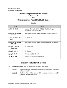 Charlotte Douglas International Airport’s Invitation to Bid for