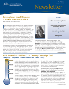 Newsletter I International Legal Dialogue – Middle East North Africa