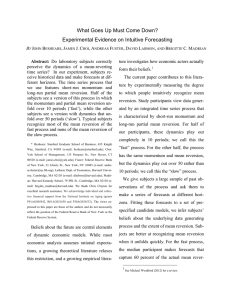 What Goes Up Must Come Down? Experimental Evidence on Intuitive Forecasting