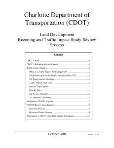 Charlotte Department of Transportation (CDOT)  Land Development